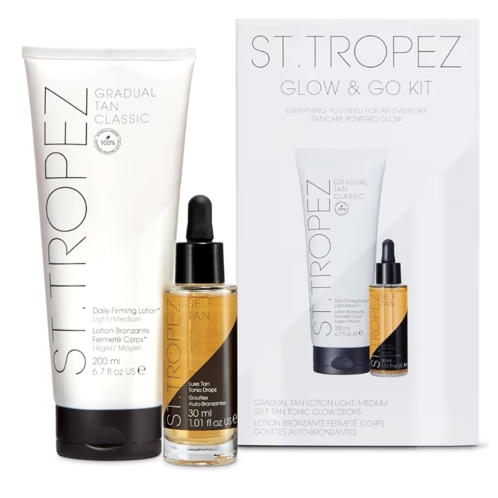 NIB St. Tropez Glow & Go Tanning Essentials Kit